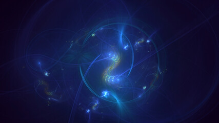 3D rendering abstract viral shape fractal background