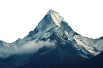 Gordijnen Cloudy mountain peak Isolated on transparent background © Mrs__DoubleF