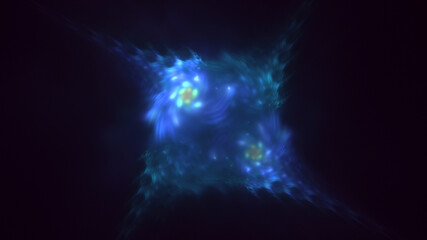 Obraz premium 3D rendering abstract colorful fractal light background