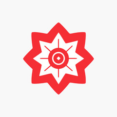simple modern red mandala creative logo vector illustration template design
