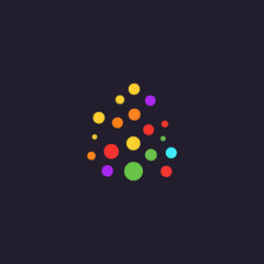 simple studio design dot colorful logo vector illustration template design