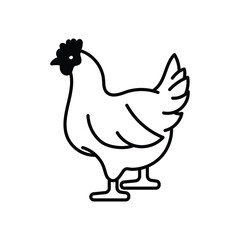 Chicken icon vector stock illustration.