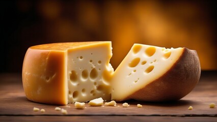 Various types of cheese. Generated with AI