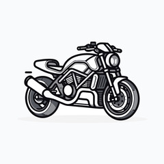 motorcycle lineart icon illustration logo