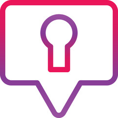 outline gradient talk icon