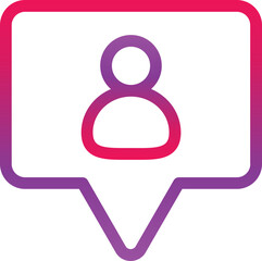 outline gradient talk icon