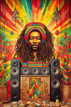 Reggae music artwork