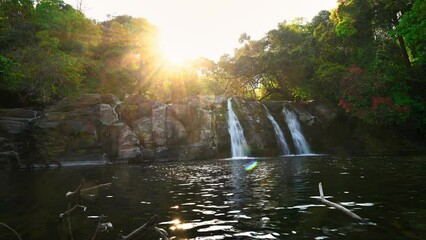 Timelapse footage of Sunset near Unexplored kote abbe falls of coorg Kodagu karnataka 