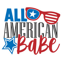 All American Babe - 4th Of July Design