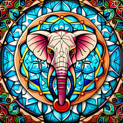 Boho elephant pattern. Vector illustration. Floral design, hand drawn map with Elephant ornamental. Generative AI