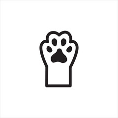 paw icon vector illustration symbol