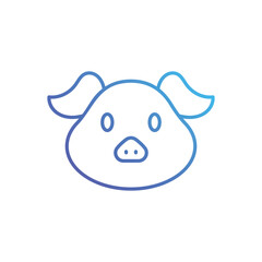 Pig icon vector stock illustration.