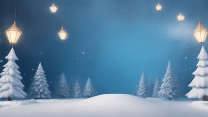 Blue and white background Christmas