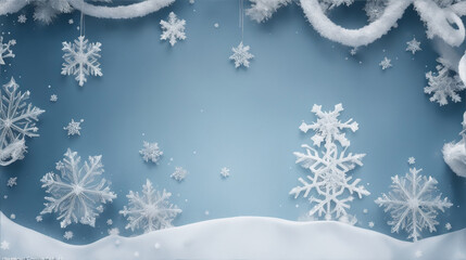 Christmas background with a snowy landscape