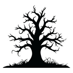 Halloween graveyard driftwood, vector illustration, isolated on white background.