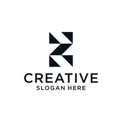 Abstract letter Z logo design template