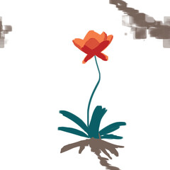 seamless hand-drawn flower