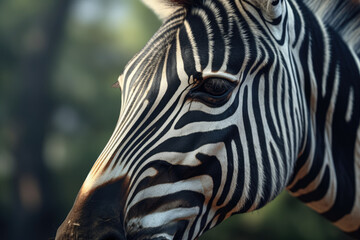 Zebra close-up. Generative Ai, Ai.