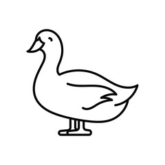 Duck icon vector stock illustration.