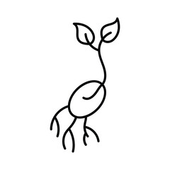 Sprout icon vector stock illustration.