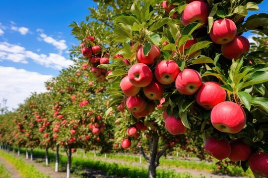 Fuji Apple trees in Hirosaki ringo apple park