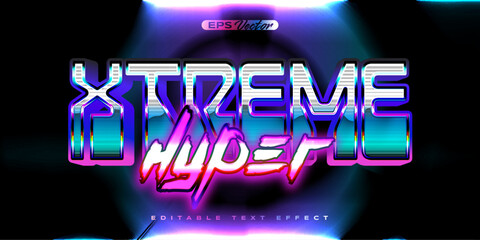 80s xtreme hyper editable text effect back to the future theme