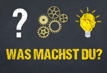 Obraz premium Was machst du? 