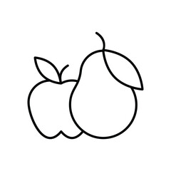 Fruits icon vector stock illustration.