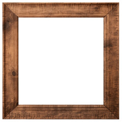 Rustic Frame. Transparent Inside and Background.