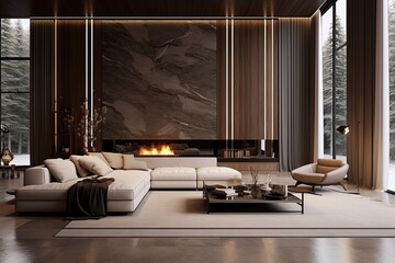 Fototapeta premium Modern Living Interior