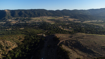 Obraz premium Ojai Valley from Topatopa Mountains, Ventura County, California 