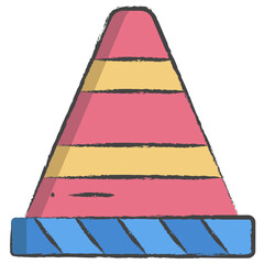 Hand drawn Cone illustration icon