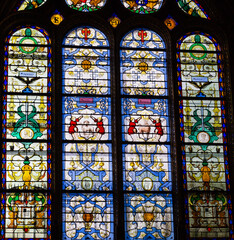 interiors of Saint Eustache church, Paris, France