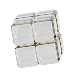 Transparent abstract cube 3D