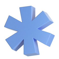 Asterisk shape 3D