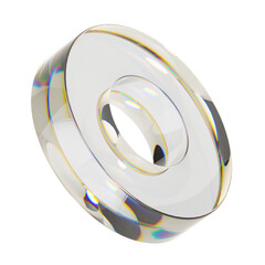 Transparent circle ring shape 3D