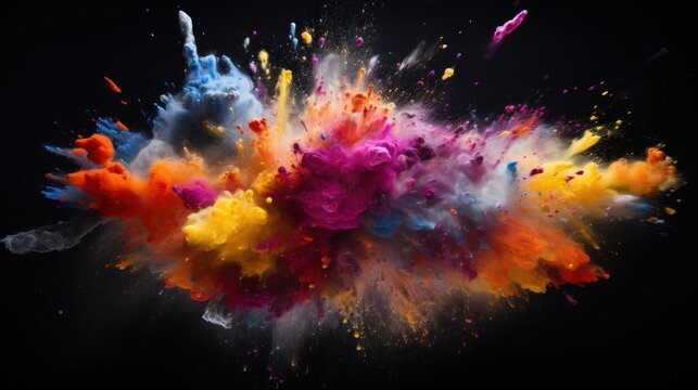 Vivid Empowerment: Explosive bursts of color and energy symbolizing empowerment and positive change | generative AI © ArtisanSamurai