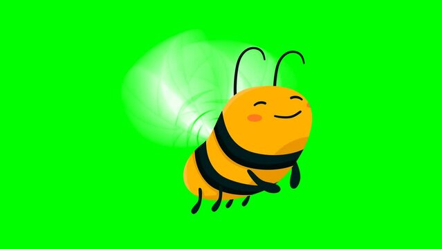 Cartoon Cute Bee Flaying Animation