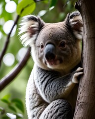 Koala bear in tree.