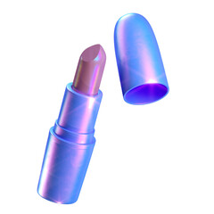 Lipstick holographic 3D illustration