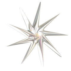 Obraz premium Sparkle star holographic 3D illustration