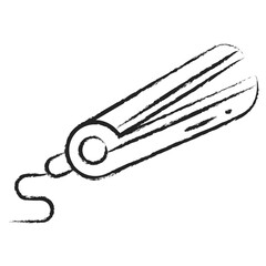 Hand drawn Hair Straightener illustration icon