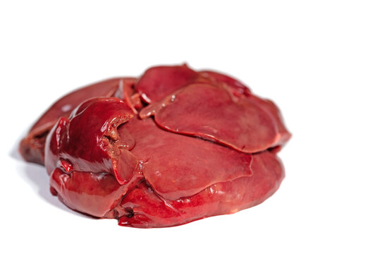 Gefl&uuml;gelleber isoliert vor wei&szlig;em Hintergrund