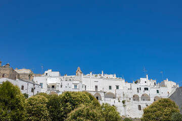 Naklejka premium View of the town of Ostuni, province of Brindisi, Puglia, Italy