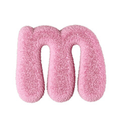 Fluffy letter m 3D