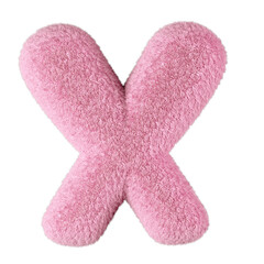 Fluffy letter x 3D