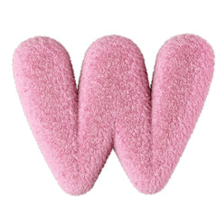 Fluffy letter w 3D