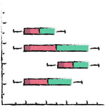 Hand drawn whisker plot illustration icon