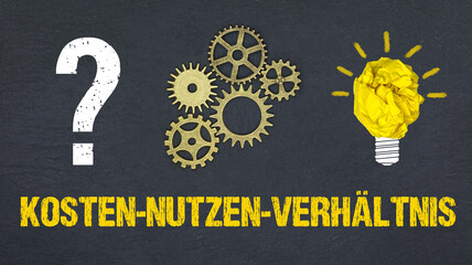 Obraz premium Kosten-Nutzen-Verhältnis 