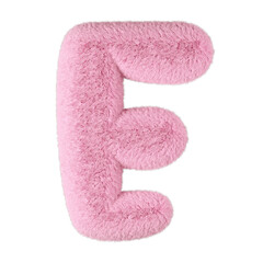 Fluffy letter E 3D
